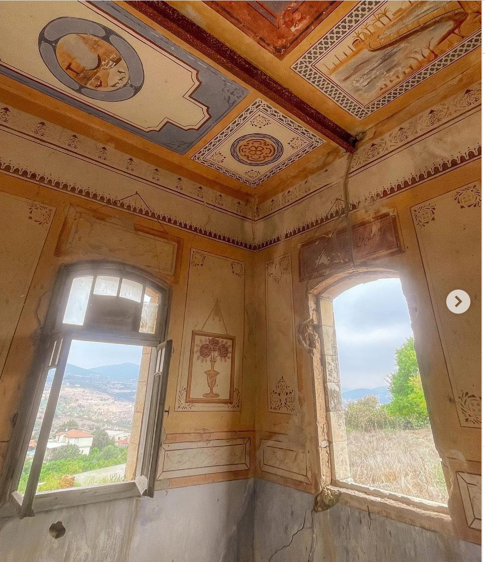 Painted interior of the home of Abdil Majid Abdullah