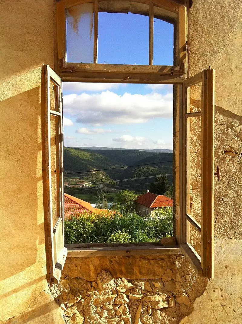 View through a window of the home of Abdil Majid Abdullah